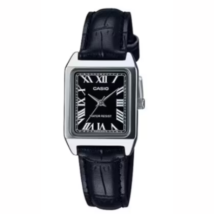 Casio General LTP-V007L-1B Black Leather Band Women Watch